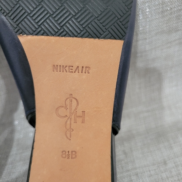 Cole Haan Air Christy Navy Peep-Toe Slingback Heels - Picture 2 of 8